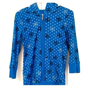 Aeropostale Stretch Hoodie Fleur De Lis Design